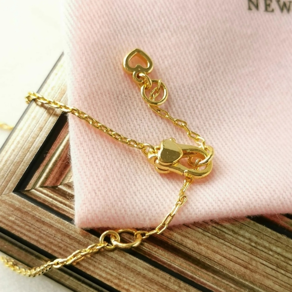 KATE SPADE MYOSOTIS FLOWER GOLD TURQUOISE BRACELET - Picture 2 of 3